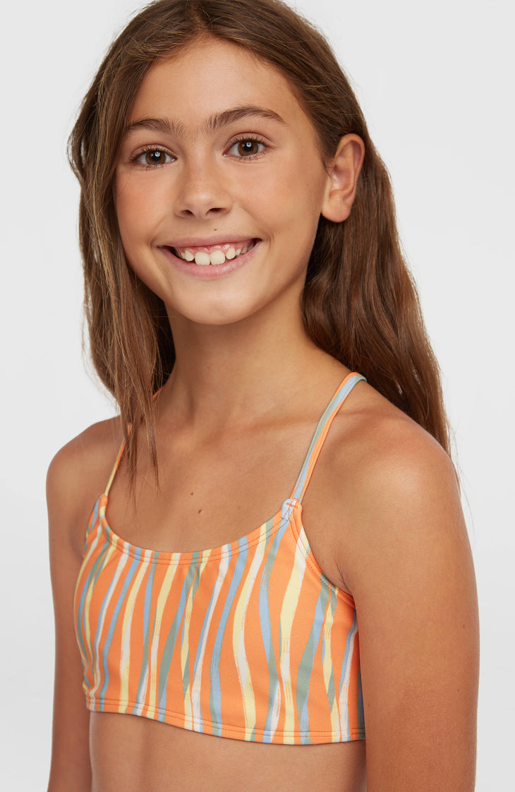 Essentials Bralette Bikini Set | Funky Peach Swirly