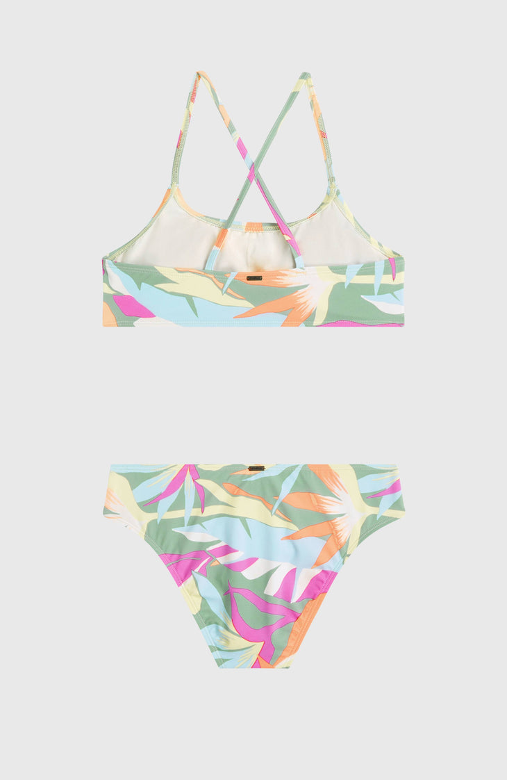 Essentials Bralette Bikini Set | Green Wmns Tropicana