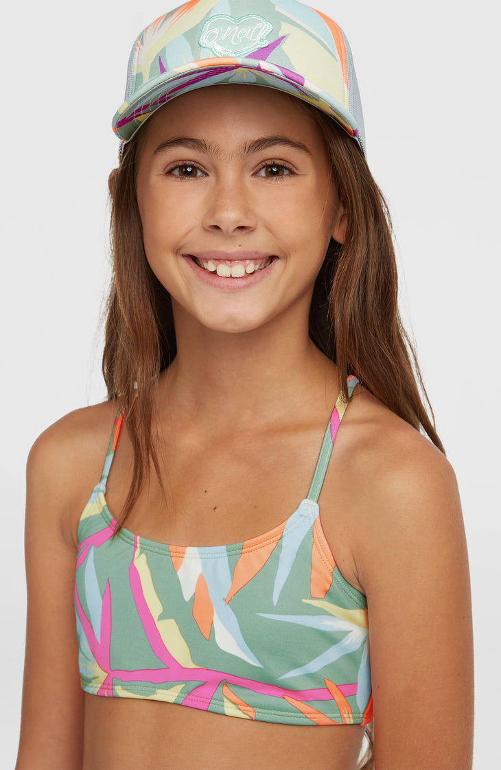 Essentials Bralette Bikini Set | Green Wmns Tropicana