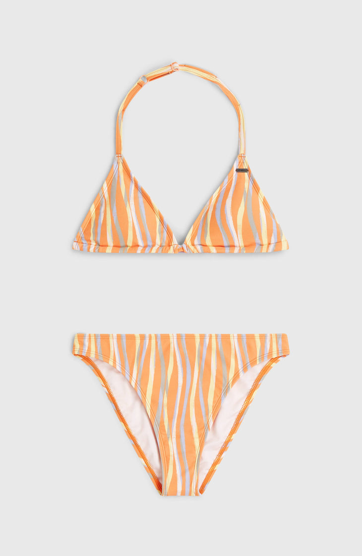 Essentials Triangle Bikini Set | Funky Peach Swirly