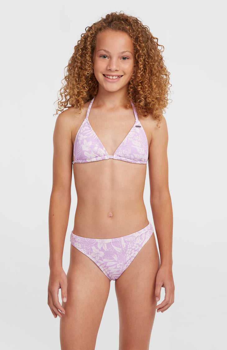 Essentials Triangle Bikini Set | Purple Island Sky