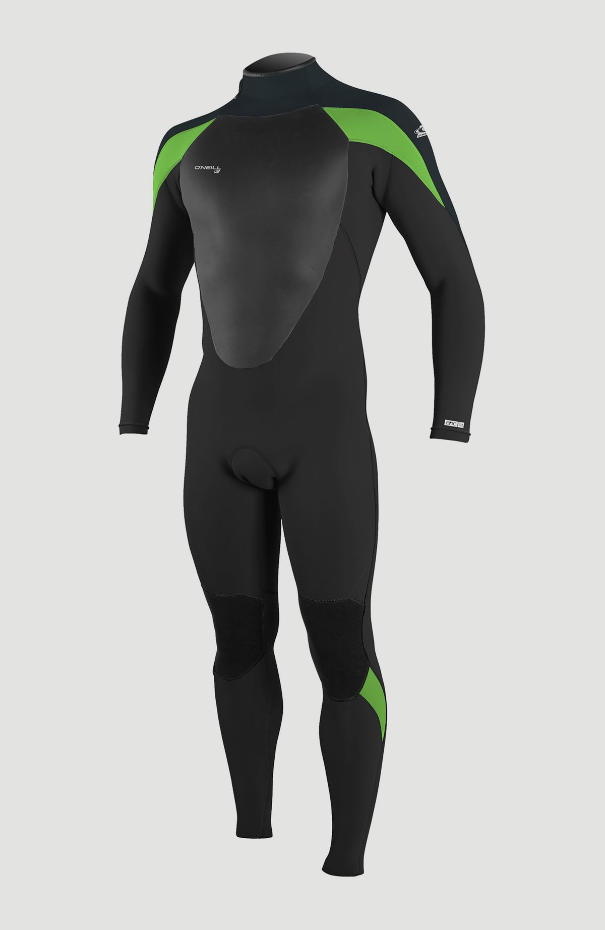 Epic 3/2mm Back Zip Full Wetsuit | BLACK/GUNMETAL/DAYGLO