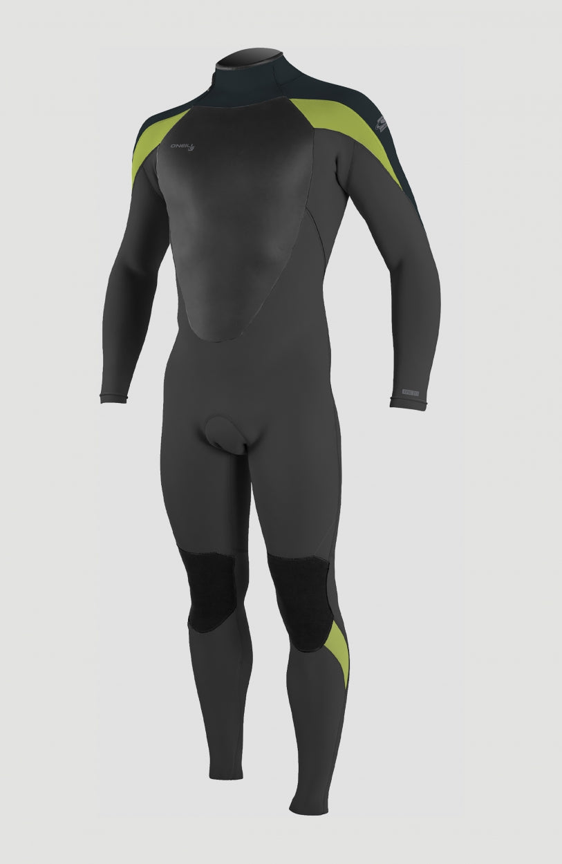 Epic 4/3mm Back Zip Full Wetsuit | BLACK/GUNMETAL/DAYGLO