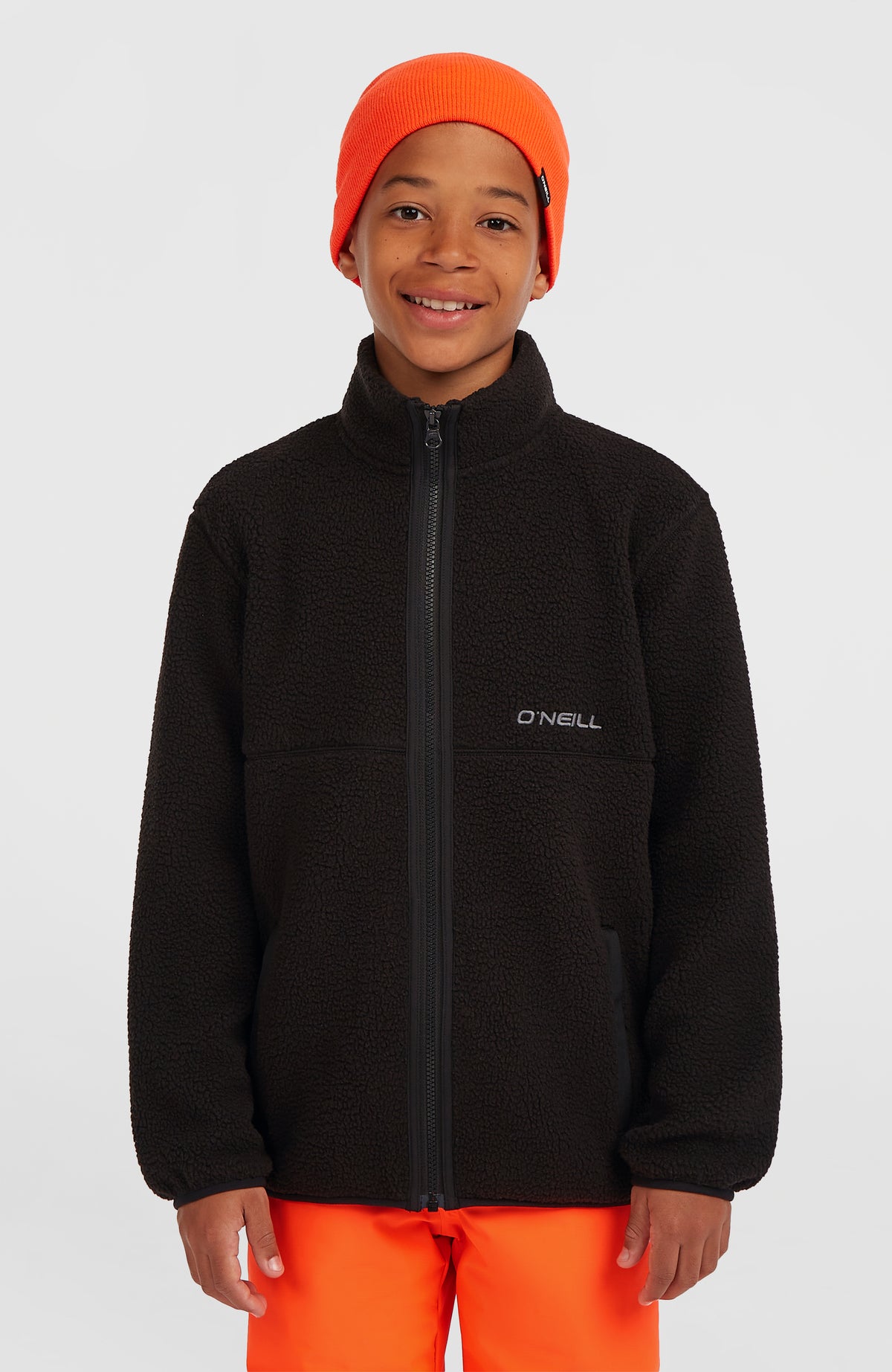 High-Pile Full-Zip Fleece | Black Out