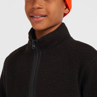 High-Pile Full-Zip Fleece | Black Out