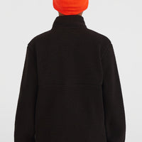High-Pile Full-Zip Fleece | Black Out