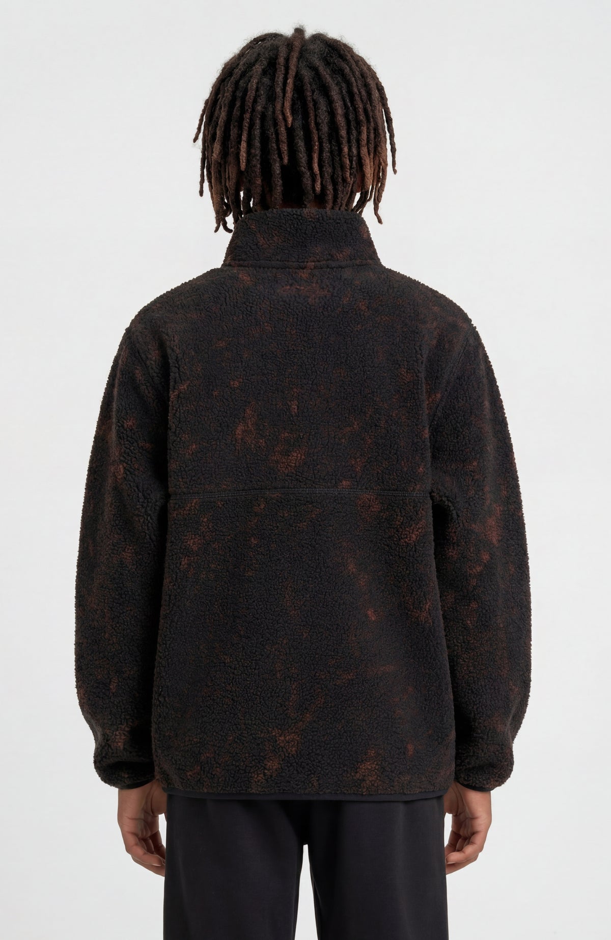 High-Pile Full-Zip Fleece | Black Basalt