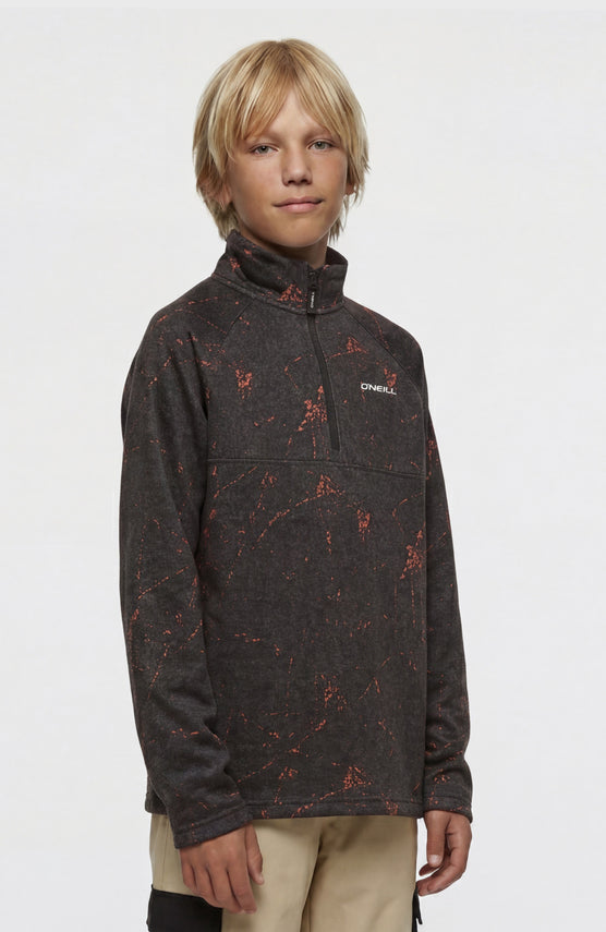 FWC'Cruz Printed Half-Zip Fleece | Black Basalt