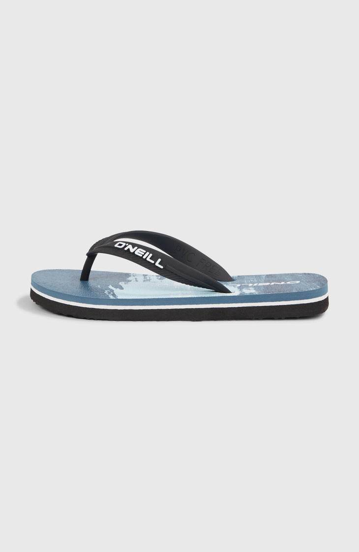 Profile Graphic Sandals | Blue Melted Stripe Boys