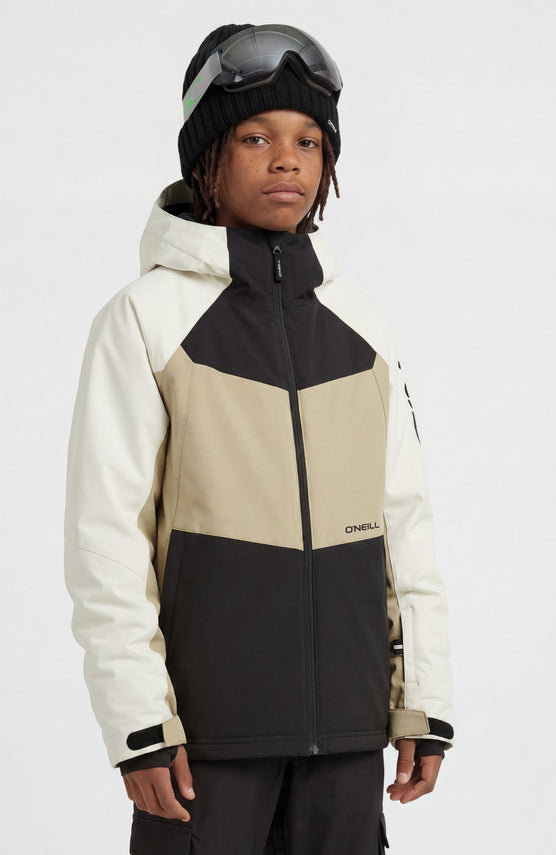 FWC'Cruz Mean Machine Snow Jacket | Linen White Colour Block