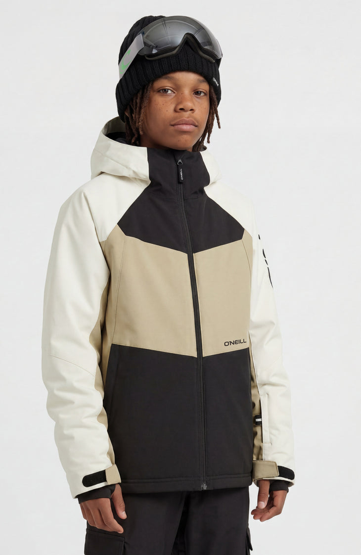 FWC'Cruz Mean Machine Snow Jacket | Linen White Colour Block