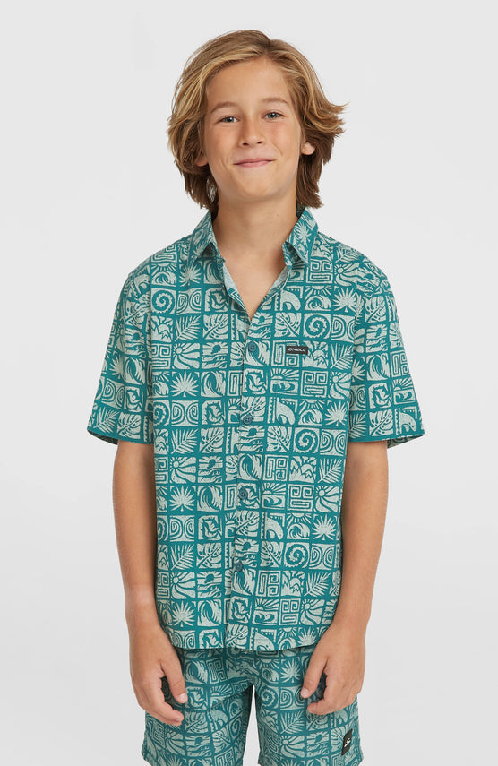 Print Shirt | Blue Bricks