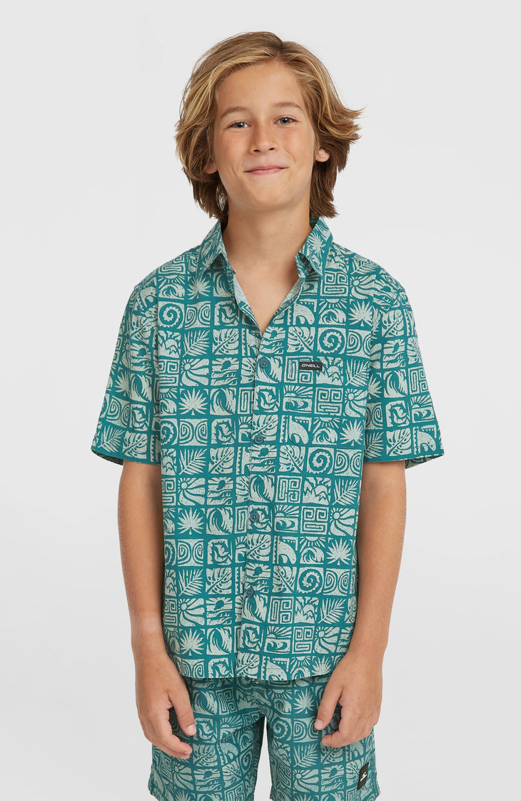 Print Shirt | Blue Bricks