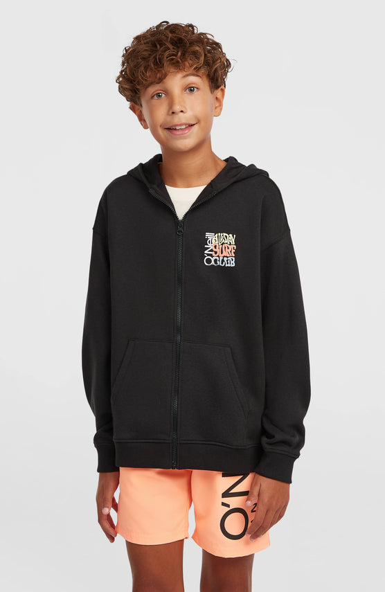 Graphic Full-Zip Hoodie | Black Out
