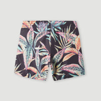 Cali Print 13'' Swim Shorts | Black Tropical Flower