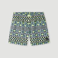 Cali Print 13'' Swim Shorts | Black Future Fade