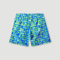 Cali Gradient 14'' Swim Shorts | Bright Blue Neon Lights