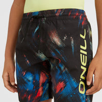 Cali Rutile 14'' Swim Shorts | Black Future Fade