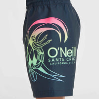 Circle Surfer 14'' Swim Shorts | Outer Space Circle Surfer Grandient Panel