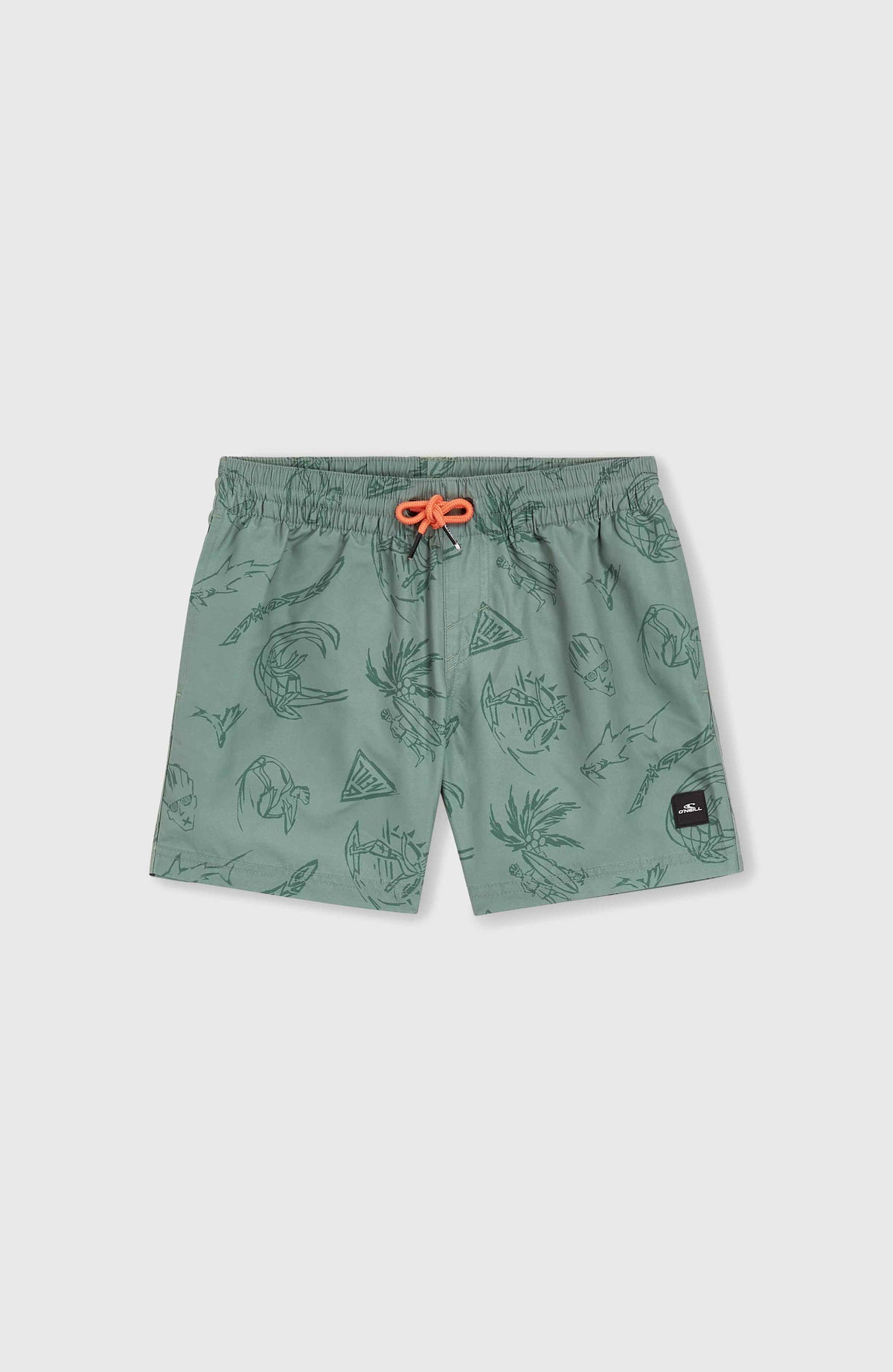 Mix and Match Cali Print 13'' Swim Shorts | Green Vintage Surfer