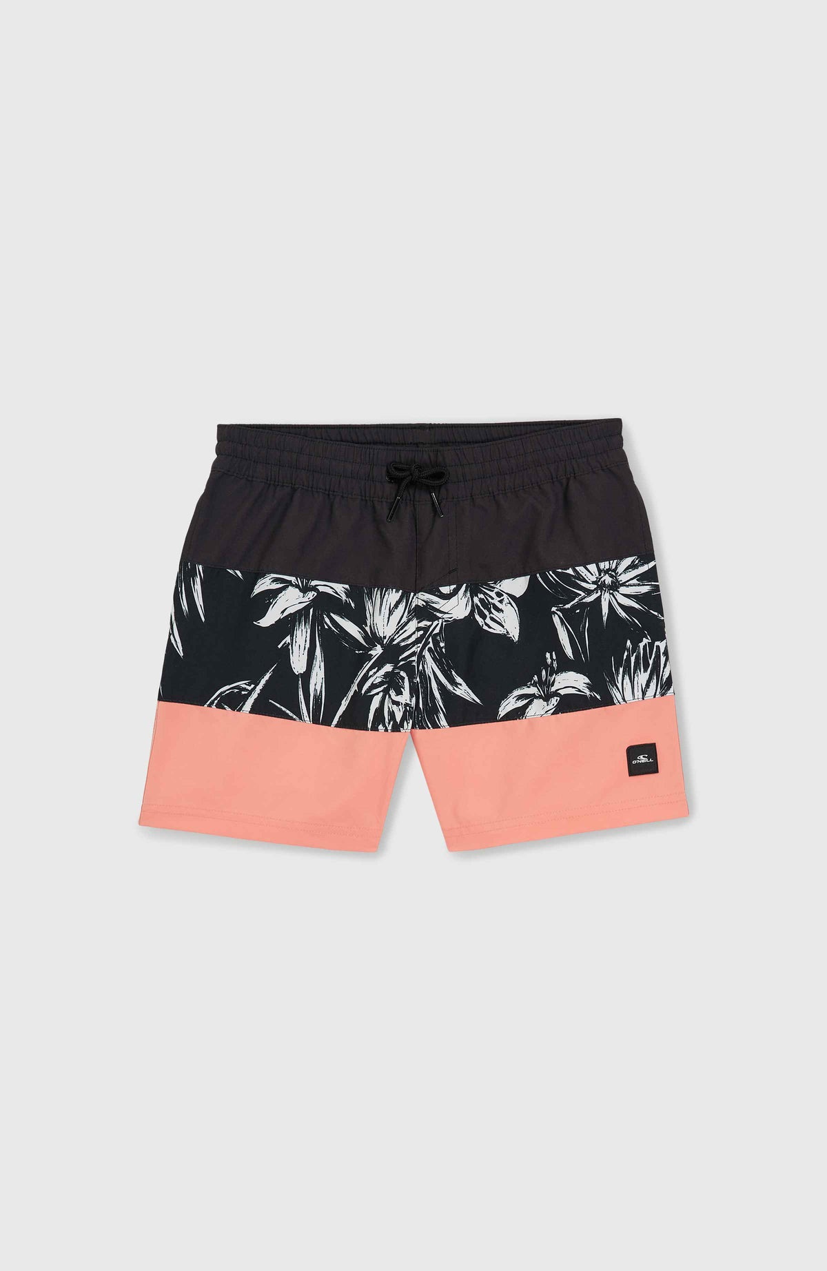 Mix and Match Cali Block 13'' Swim Shorts | Black/White Tonal Tropicana