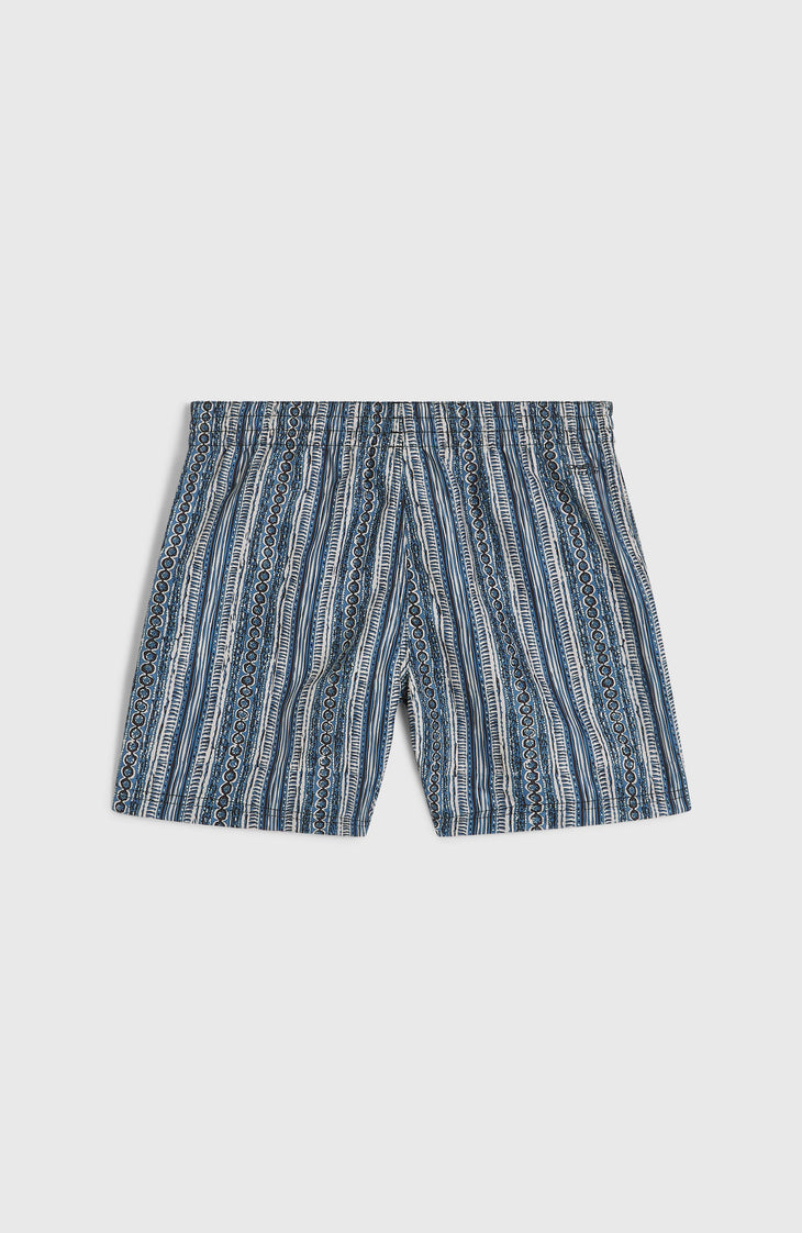 Cali 14'' Swim Shorts | Blue Pressed Lines