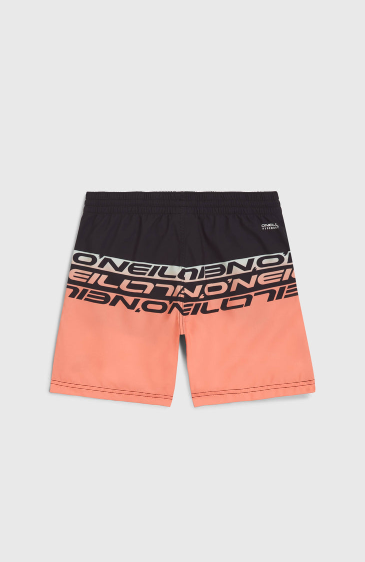 Cali Stripe 14'' Swim Shorts | Coral Upside Down