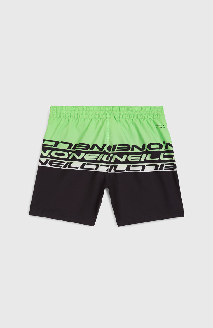 Cali Stripe 14'' Swim Shorts | Green Upside Down