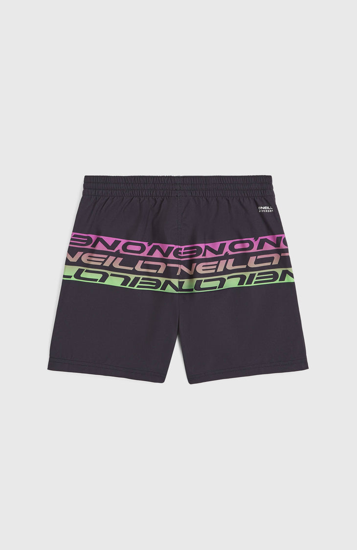 Cali Stripe 14'' Swim Shorts | Black Upside Down