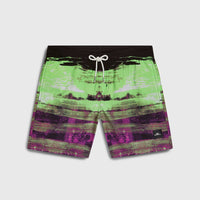 Cali Gradient 14'' Swim Shorts | Black Melted Stripe Boys