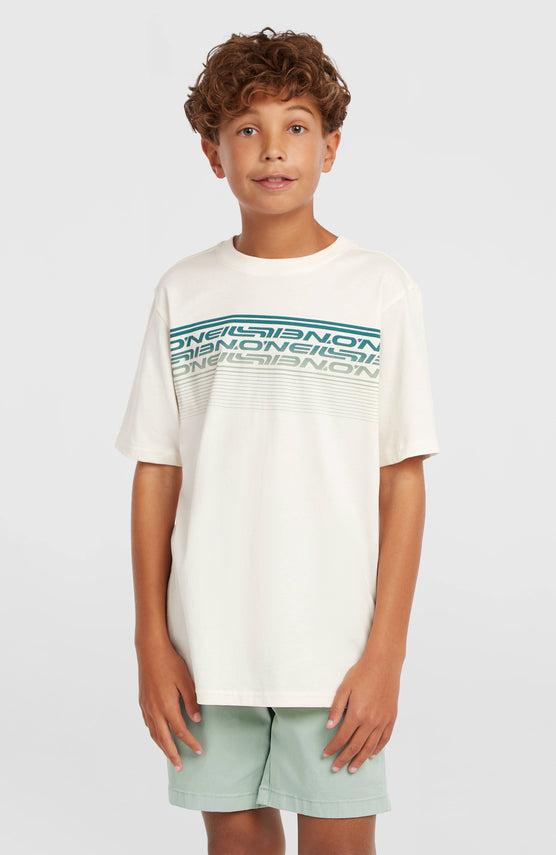 O'Neill Logo Stripe T-Shirt | Snow White