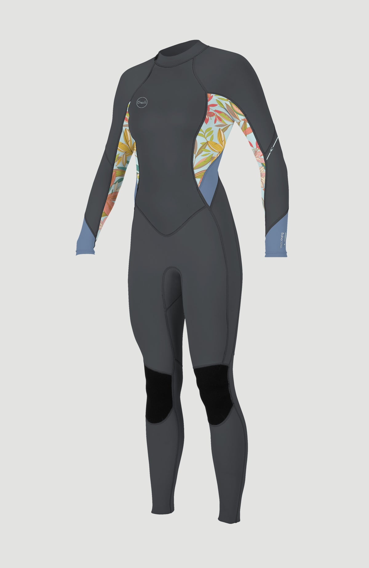 Bahia 3/2mm Back Zip Full Wetsuit | GRAPHITE/DAHLIA/INFINTY
