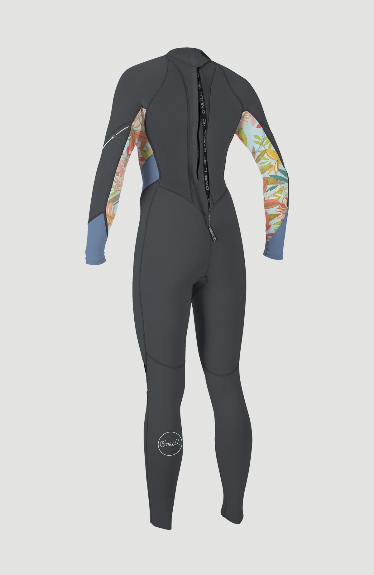 Bahia 3/2mm Back Zip Full Wetsuit | GRAPHITE/DAHLIA/INFINTY