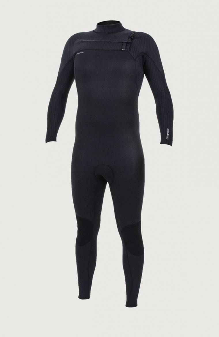 Hyperfreak Plus 3/2mm Chest Zip Full Wetsuit | BLACK/BLACK
