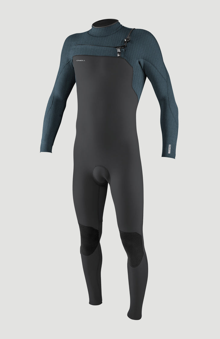Hyperfreak Plus 3/2mm Chest Zip Full Wetsuit | GUN METAL/CADET BLUE