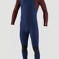 Hyperfreak 4/3mm+ Chest Zip Full Wetsuit | Navy/Bloodshot