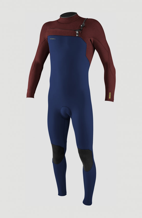 Hyperfreak Plus 4/3mm Chest Zip Full Wetsuit | Navy/Bloodshot