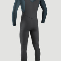 Hyperfreak 4/3mm+ Chest Zip Full Wetsuit | GUN METAL/CADET BLUE