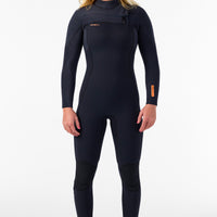 Hyperfreak 4/3mm+ Chest Zip Full Wetsuit | BLACK/BLACK