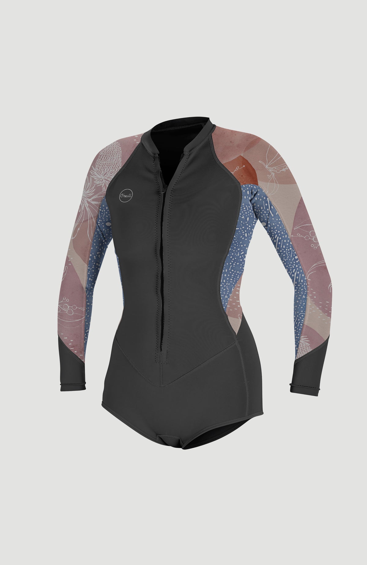 Bahia 2/1mm Front Zip Long Sleeve Spring Wetsuit | GRAPHITE/DRIFT BLUE/DESERT BLO