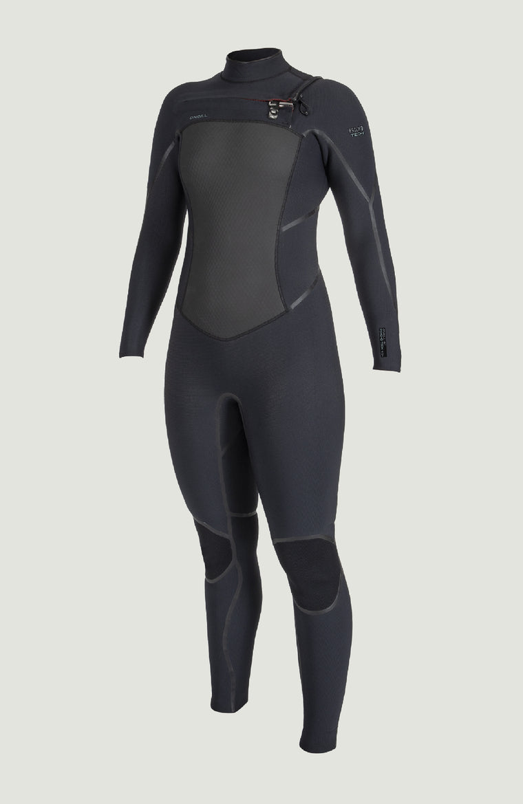 Psycho Tech 4/3mm Chest Zip Full Wetsuit | BLACK/BLACK