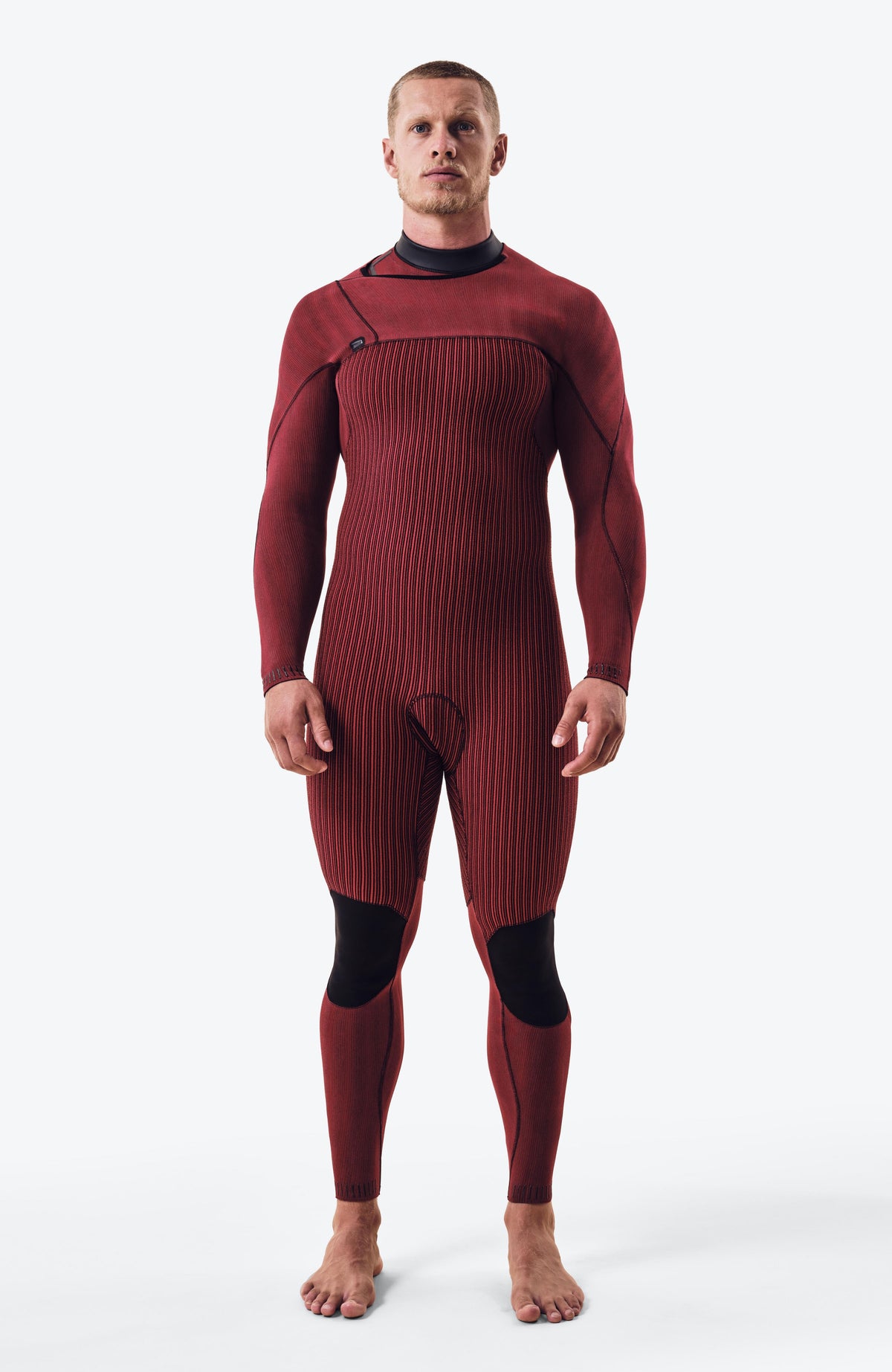 Hyperfreak Fire 4/3mm Chest Zip Full Wetsuit | BLACK/DARK RED