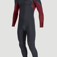 Hyperfreak Fire 4/3+mm Chest Zip Full Wetsuit | BLACK/DARK RED