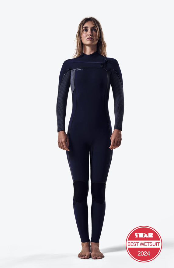 Hyperfreak Plus 4/3mm Chest Zip Full Wetsuit | BLACK/BLACK