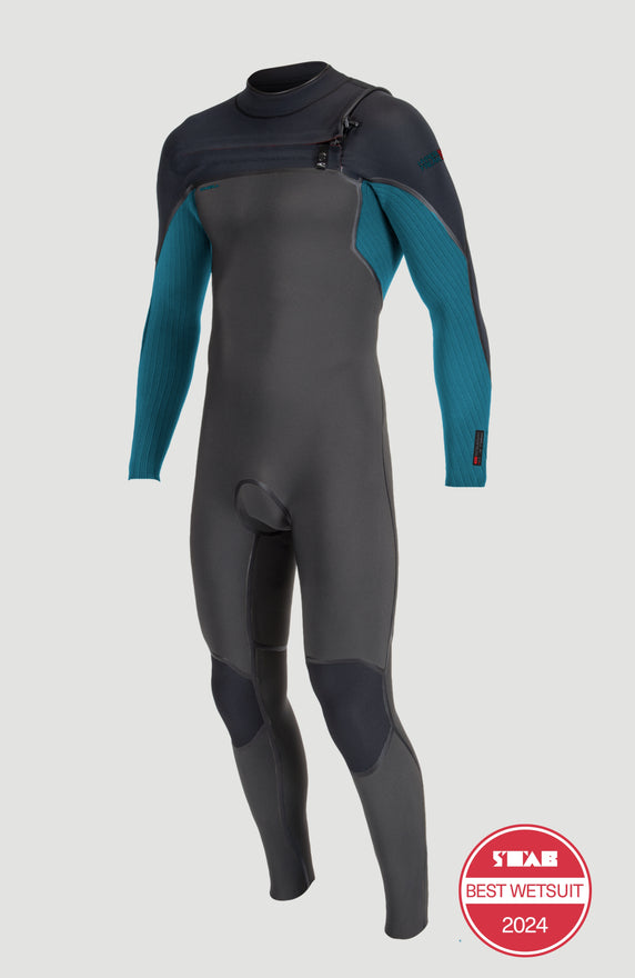 Hyperfreak Plus 4/3mm Chest Zip Full Wetsuit | GRAPHITE/SMOKE/BALI BLUE