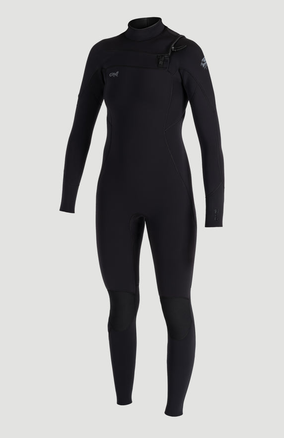 Hyperfreak Fire 3/2+mm Chest Zip Full Wetsuit | BLACK/BLACK