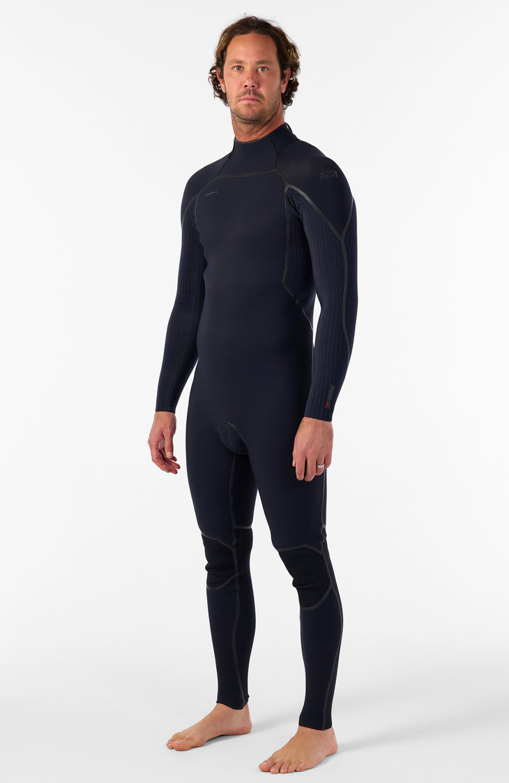Hyperfreak Fire 4/3mm+ Back Zip Full Wetsuit | BLACK/BLACK