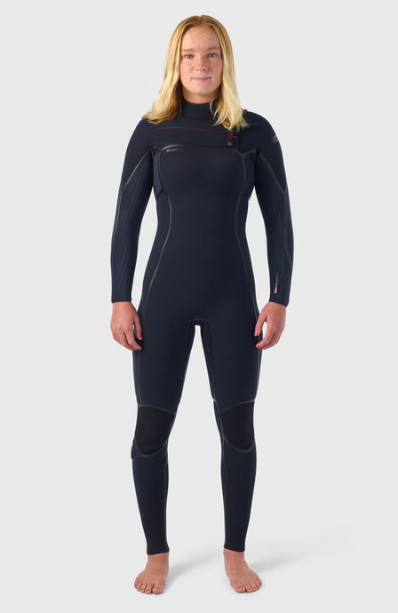 Hyperfreak Fire 4/3mm+ Chest Zip Full Wetsuit | BLACK/BLACK