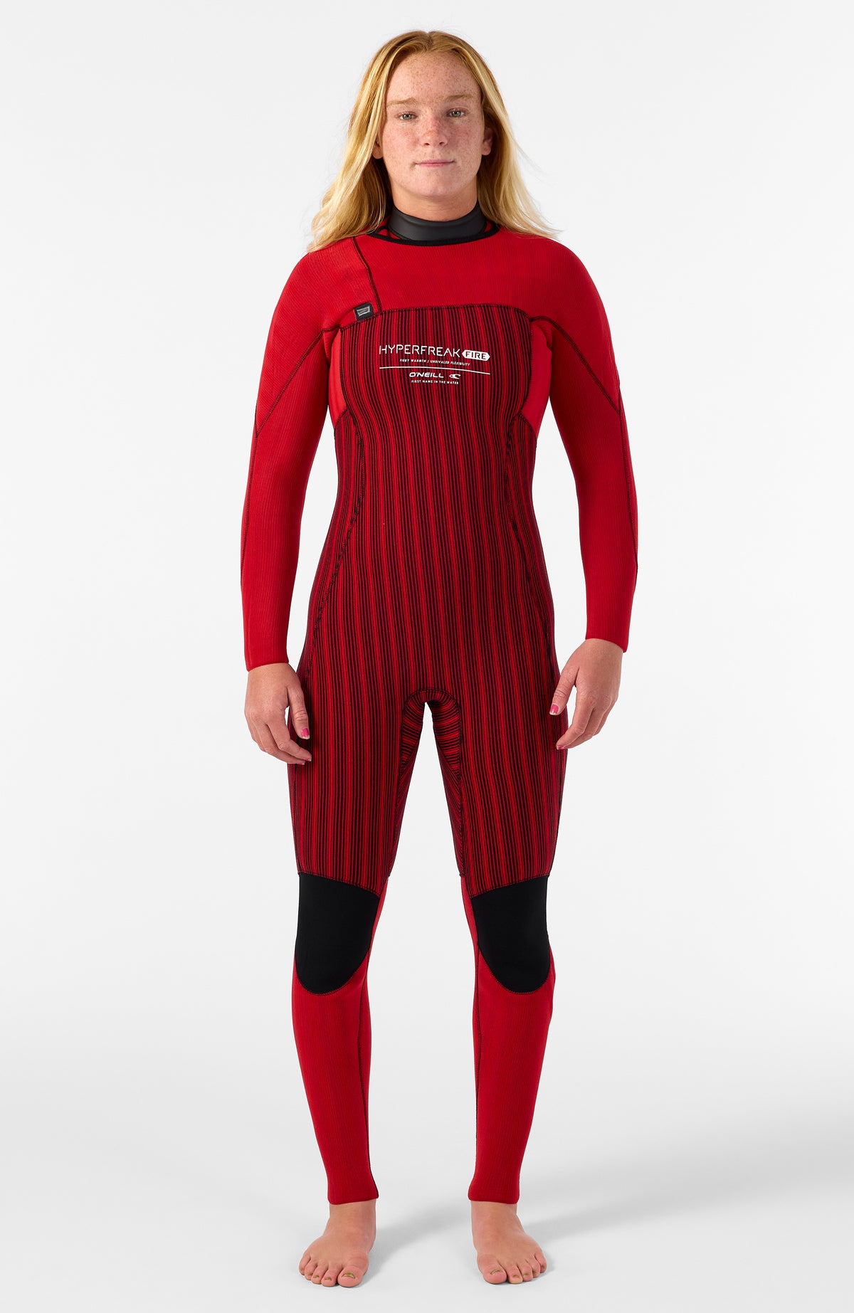 Hyperfreak Fire 4/3mm+ Chest Zip Full Wetsuit | BLACK/BLACK