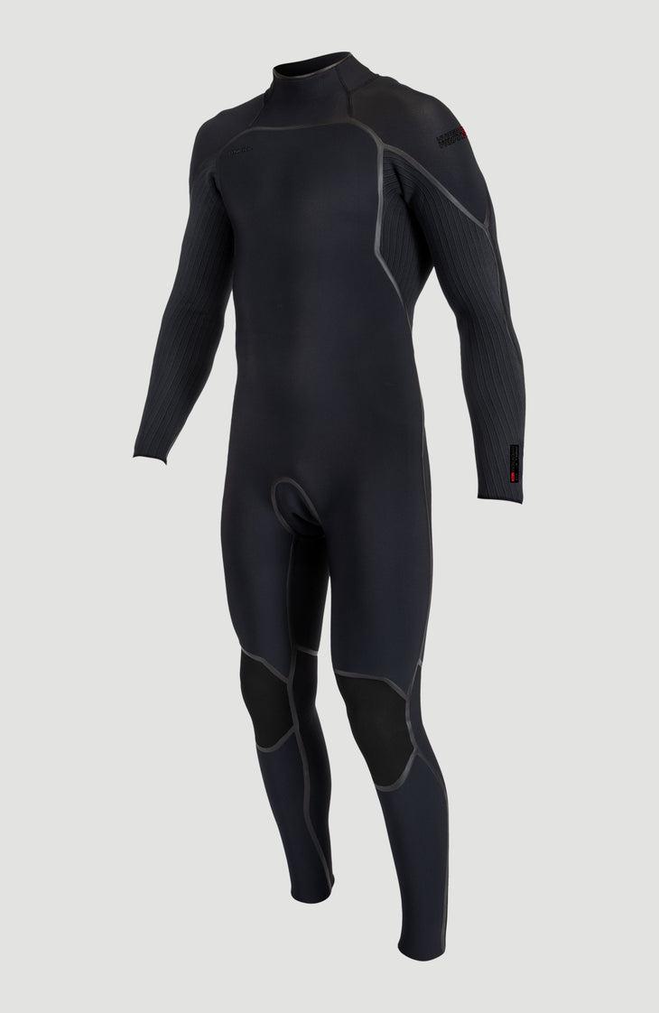 Hyperfreak Fire 5/4mm+ Back Zip Full Wetsuit | BLACK/BLACK